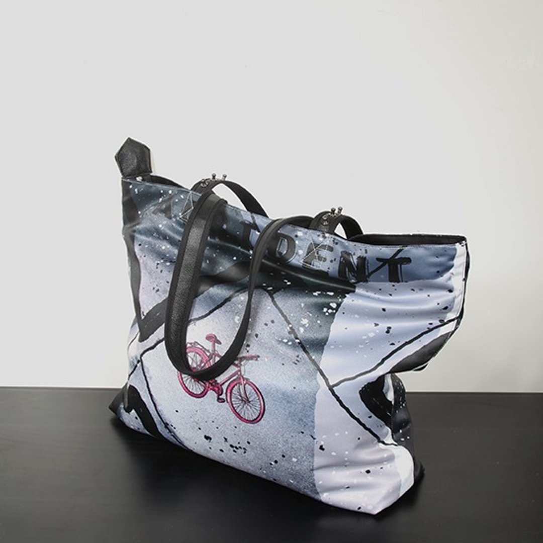 DART ME :: 2018 BICYCLE PRINTED TOTE 休闲 | 印花 | 手提 | 肩背 | 托特包 - 侧背包/斜挎包 - 其他材质 多色