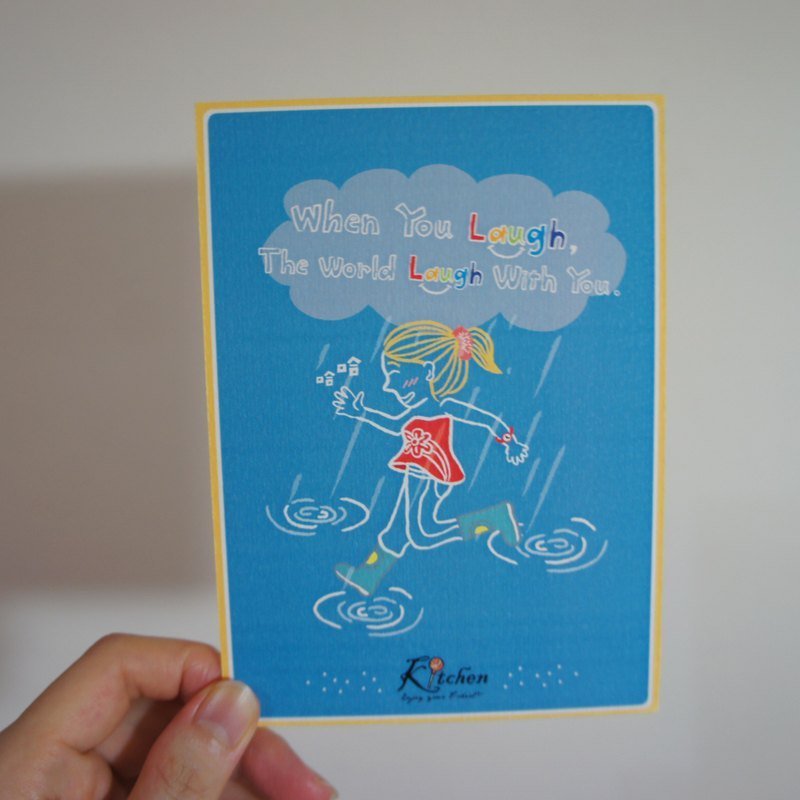 情人万用卡片-当妳笑了世界都笑了 - 卡片/明信片 - 纸 蓝色