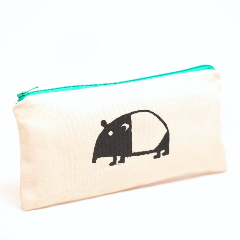 溜溜马来貘帆布笔袋 - 铅笔盒/笔袋 - 其他材质 绿色