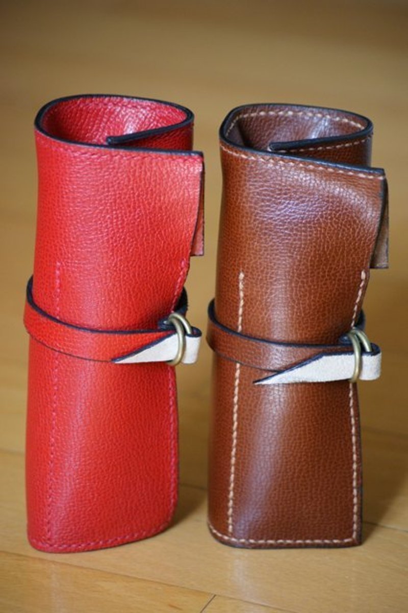 Pen Case 卷轴式铅笔盒套 钢笔套 - 铅笔盒/笔袋 - 真皮 