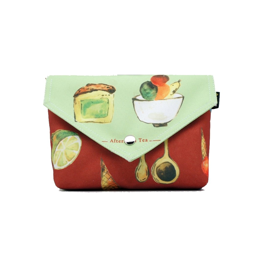 BLR 手工印制 MEG HSU 联名款 午茶包 BB BAG 肩背包 - 侧背包/斜挎包 - 聚酯纤维 咖啡色