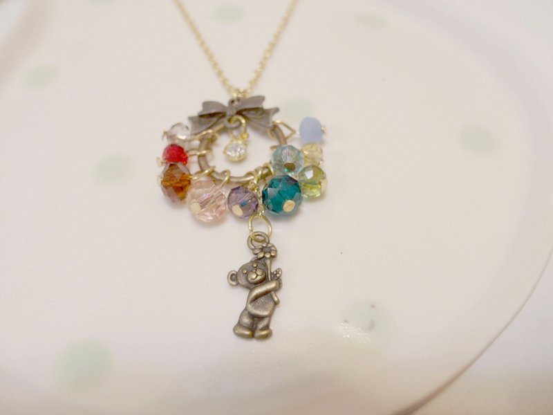 Zoe's forest*彩色气球小熊项链 f626 - 项链 - 其他材质 多色