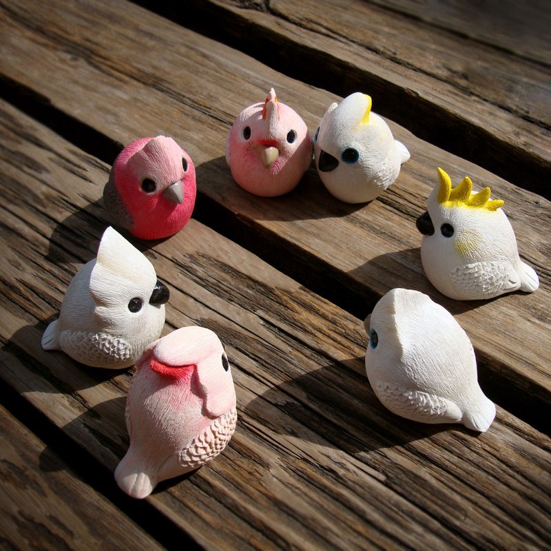 疗愈圆滚滚系列-巴丹鹦鹉Cockatoo(仅剩杜波.粉巴) - 摆饰 - 塑料 