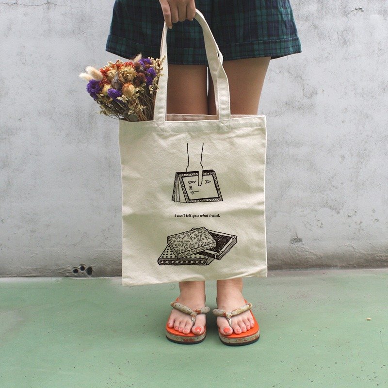 囡囡的画画 | Reading girl B | 帆布直式袋 - 侧背包/斜挎包 - 其他材质 