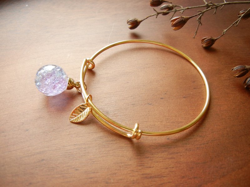 *coucoubird*玫瑰金碎冰蓝紫手环 - 手链/手环 - 玻璃 紫色