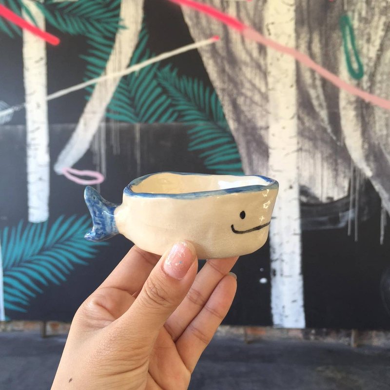 whale tea time - 咖啡杯/马克杯 - 瓷 蓝色