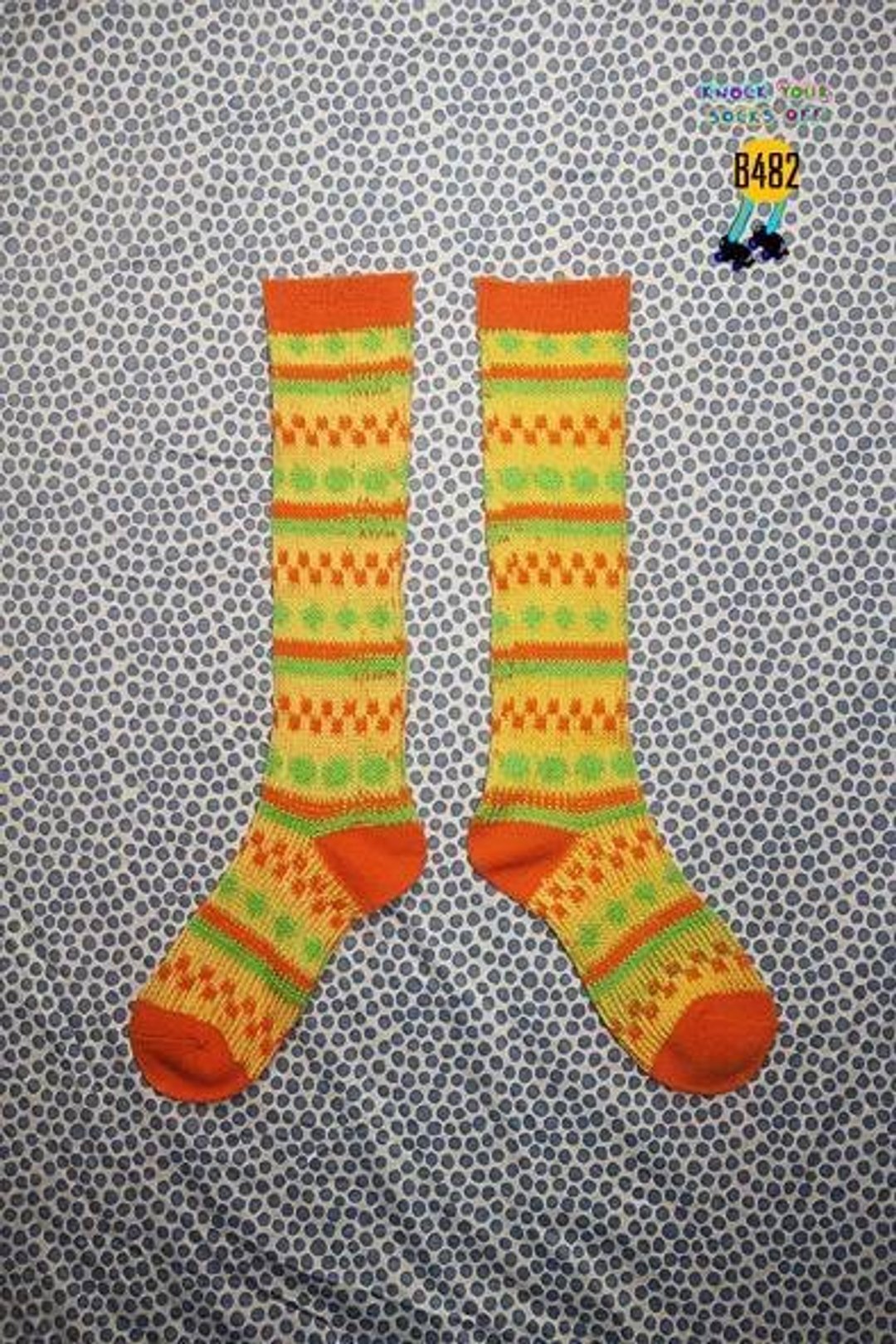 点点几何针织袜!!夏漪眺=knock your socks off !! - 袜子 - 其他材质 黄色