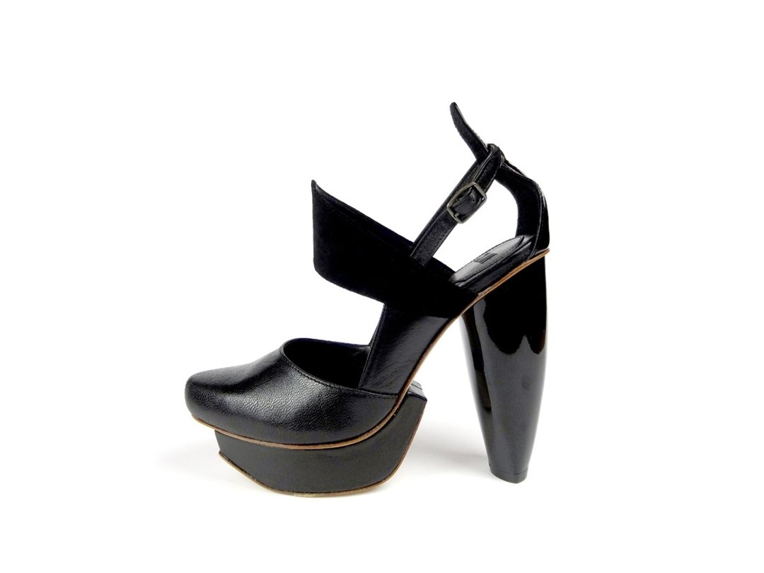 CLAVE [A Season for Murder] 谋杀高跟鞋DECLARE-Black 宣示-黑-Platform shoe - 高跟鞋 - 真皮 黑色