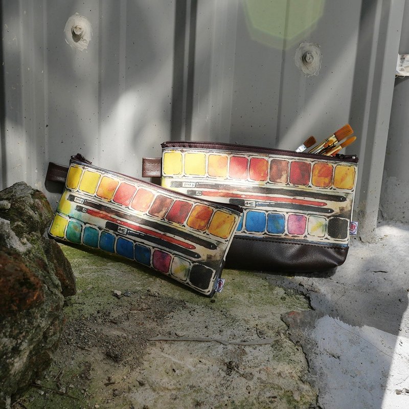 笔袋化妆包 Pencil case / 调色板 (剩化妆包尺寸) - 铅笔盒/笔袋 - 棉．麻 多色