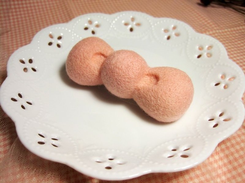 羊毛毡 啾啾发夹 - 绝版玫瑰粉 - 发饰 - 羊毛 粉红色