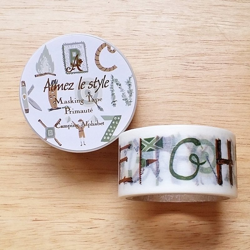 Aimez le style 28mm和纸胶带 (04499 英文字母-露营) - 纸胶带 - 其他材质 多色