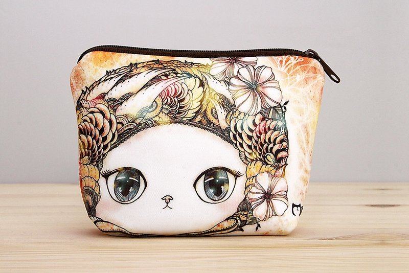 ★ 手作立体万用包- 趴趴猫 - 化妆包/杂物包 - 其他材质 橘色