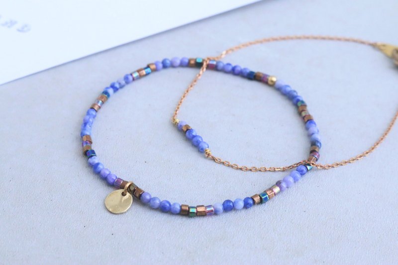 苏打石 手环 手链 (0029)蓝天白云 - 手链/手环 - 宝石 蓝色