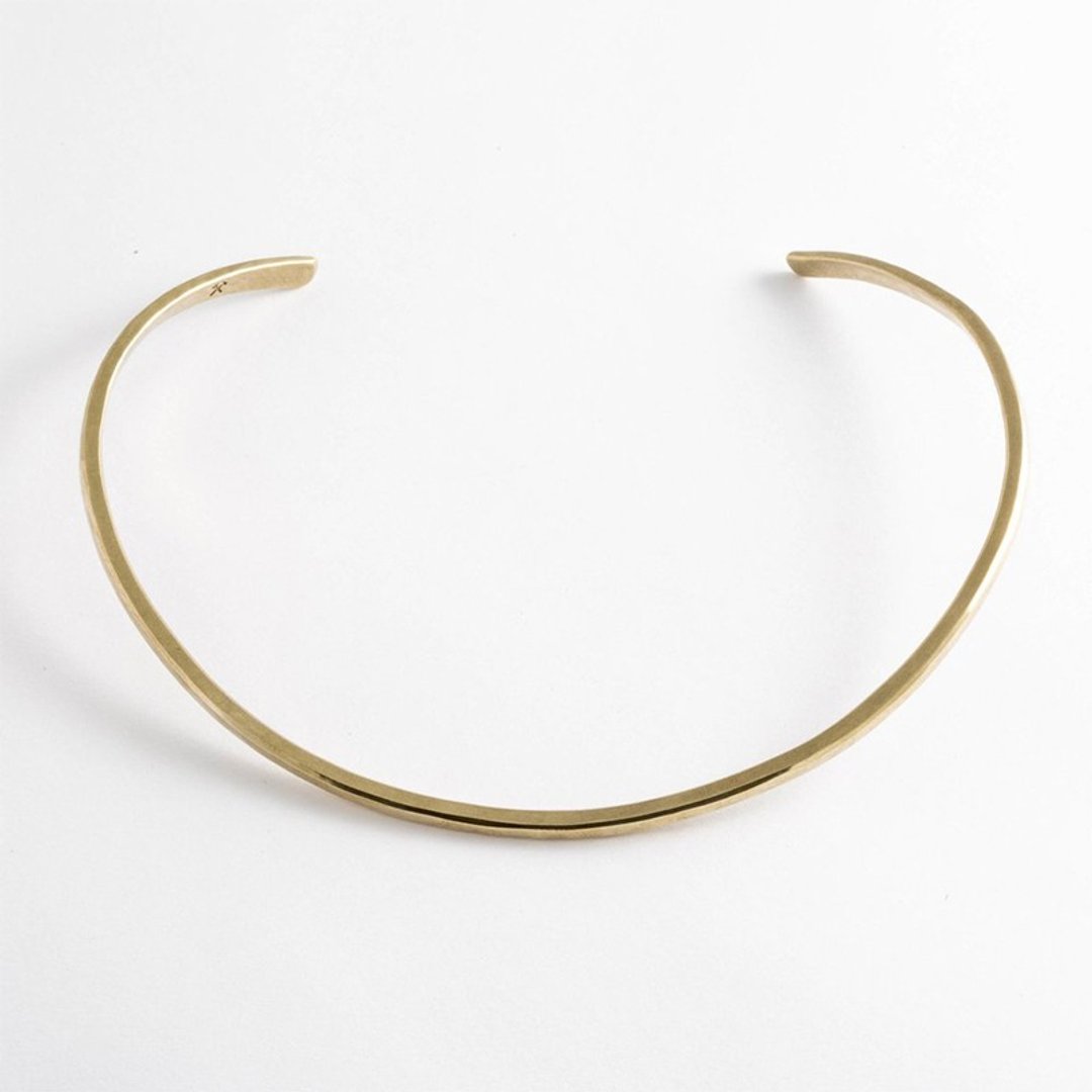 美国匹兹堡职人品牌 Studebaker Metal - 纯手工锻造黄铜项链 14" - 项链 - 其他金属 黄色