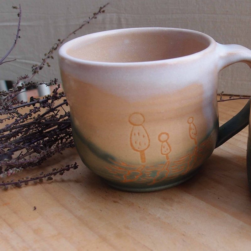 浅白/绿 圣诞树版 咖啡杯 - 咖啡杯/马克杯 - 其他材质 绿色