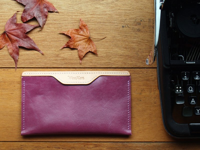 [ weeken 维肯 ] iPhone 6/7/8 plus- Fragrant Violet 手工真皮手机套 (免费刻印英文名) - 手机壳/手机套 - 真皮 紫色