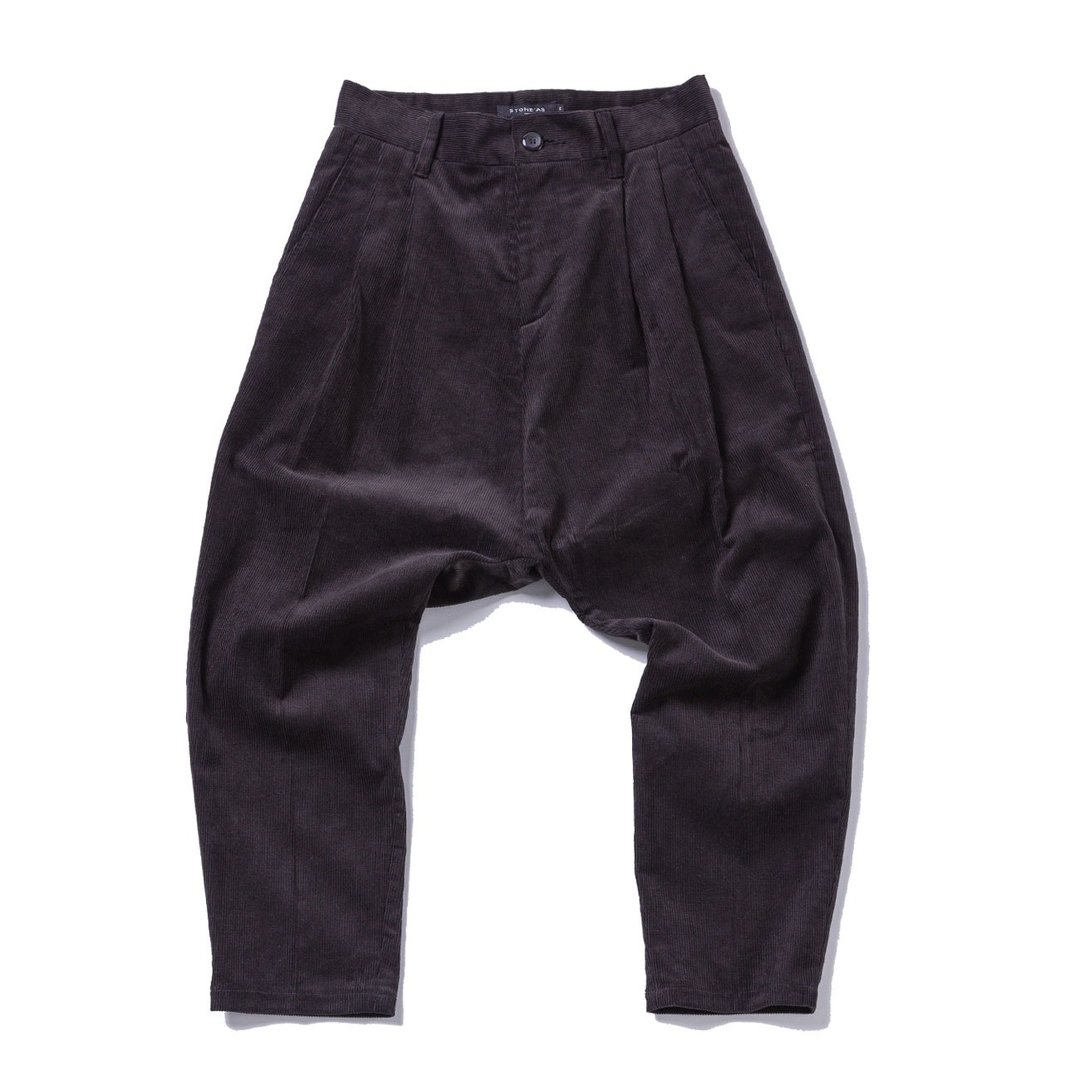 Stone'As peg-top pants 灯心绒 低档 老爷裤 咖啡色 - 男士长裤 - 其他材质 咖啡色