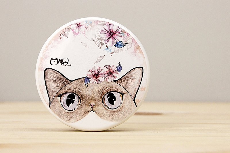 好喵 圆形双面镜-花花猫 - 其他 - 塑料 粉红色