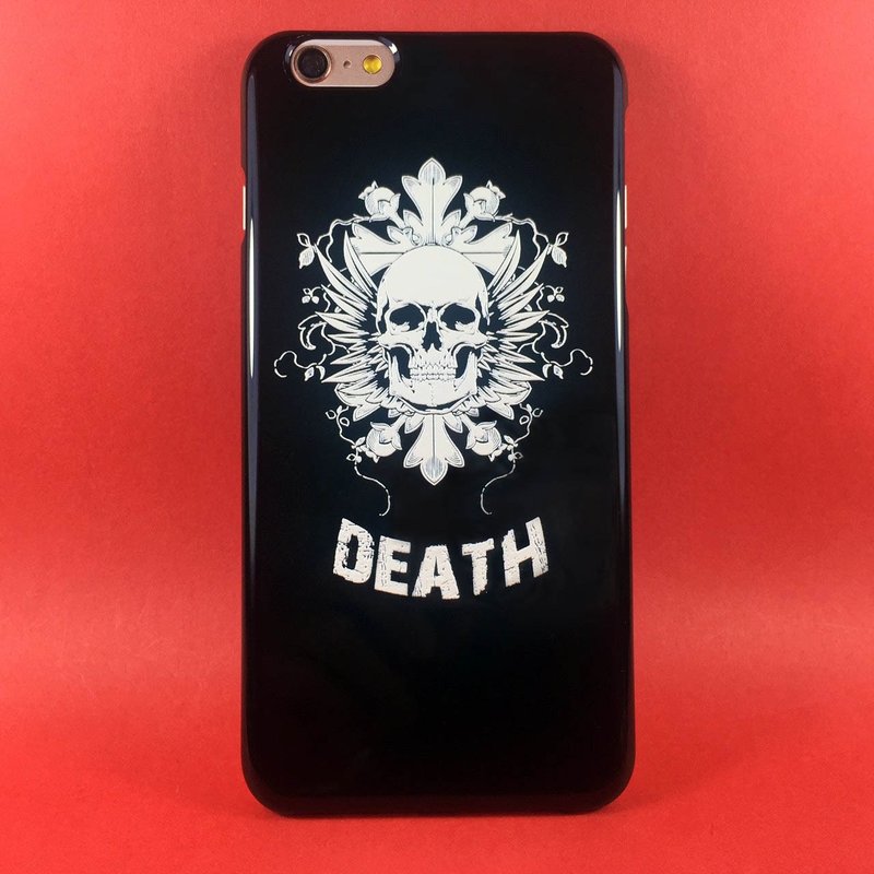 【DEATH 骷颅】黑壳 -iPhone 哈雷重机刺青手机壳 - 手机壳/手机套 - 塑料 黑色