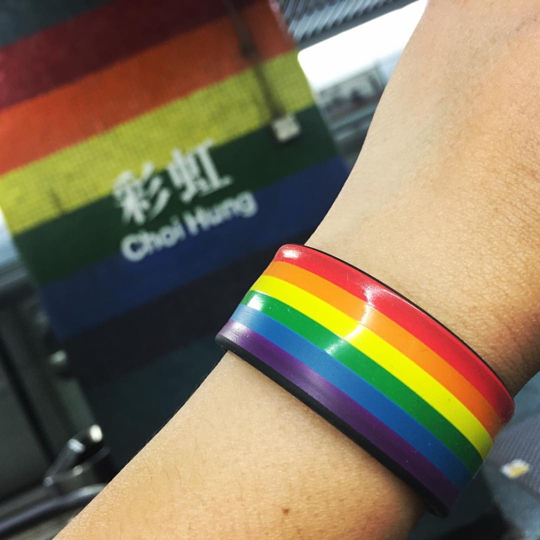 六色彩虹拍拍手带 LGBTQ+ - 手链/手环 - 硅胶 多色