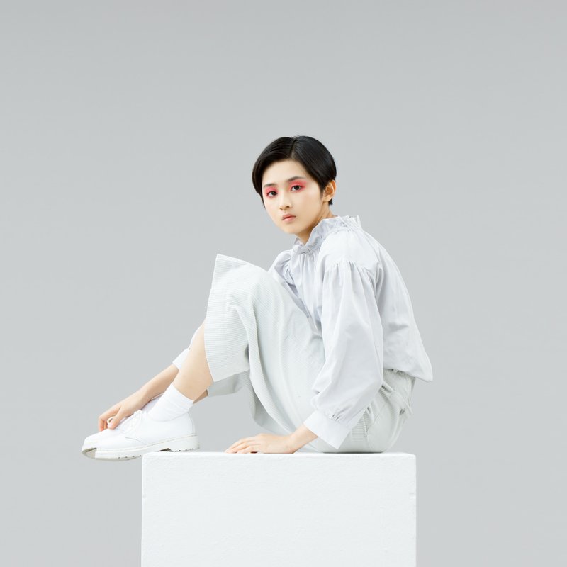 全棉灯芯绒阔腿裤 - 女装长裤 - 其他材质 灰色