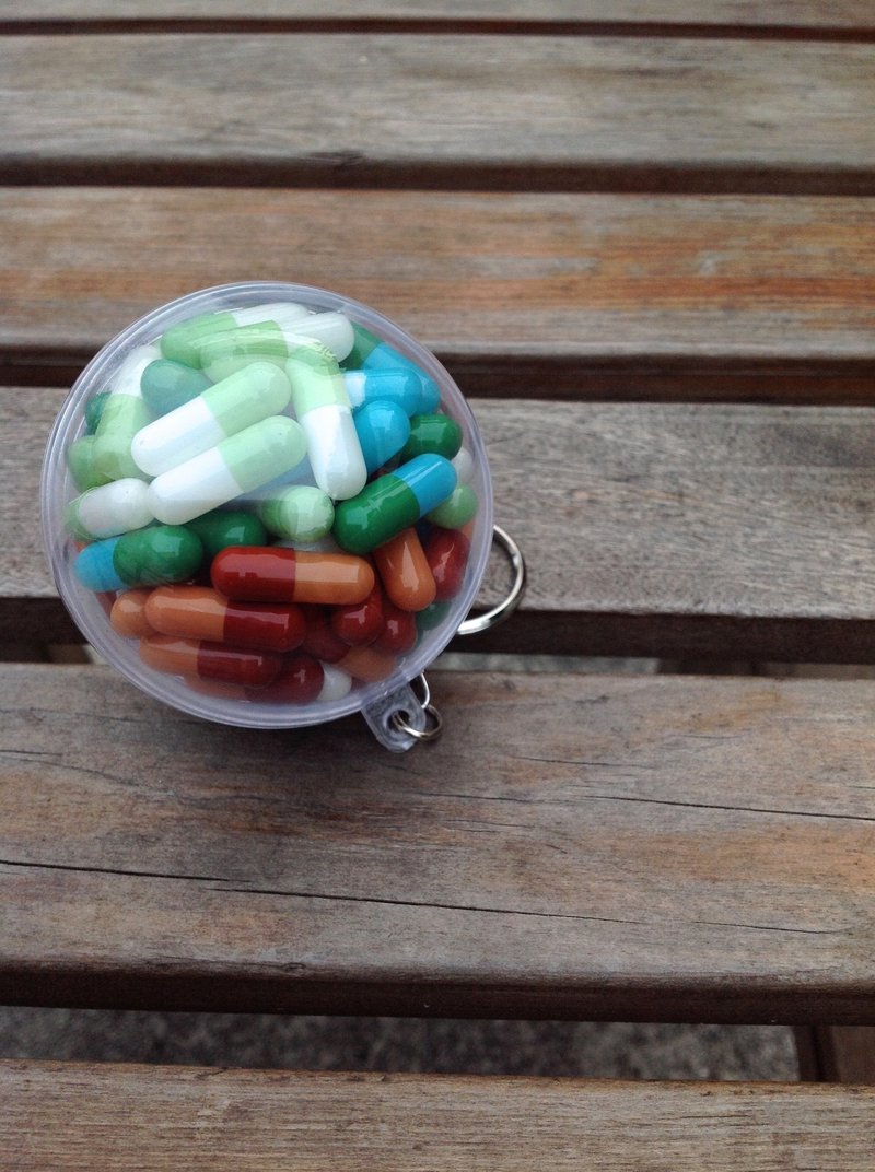 球救 胶囊系列钥匙圈—酪梨木瓜树 - 钥匙链/钥匙包 - 压克力 多色