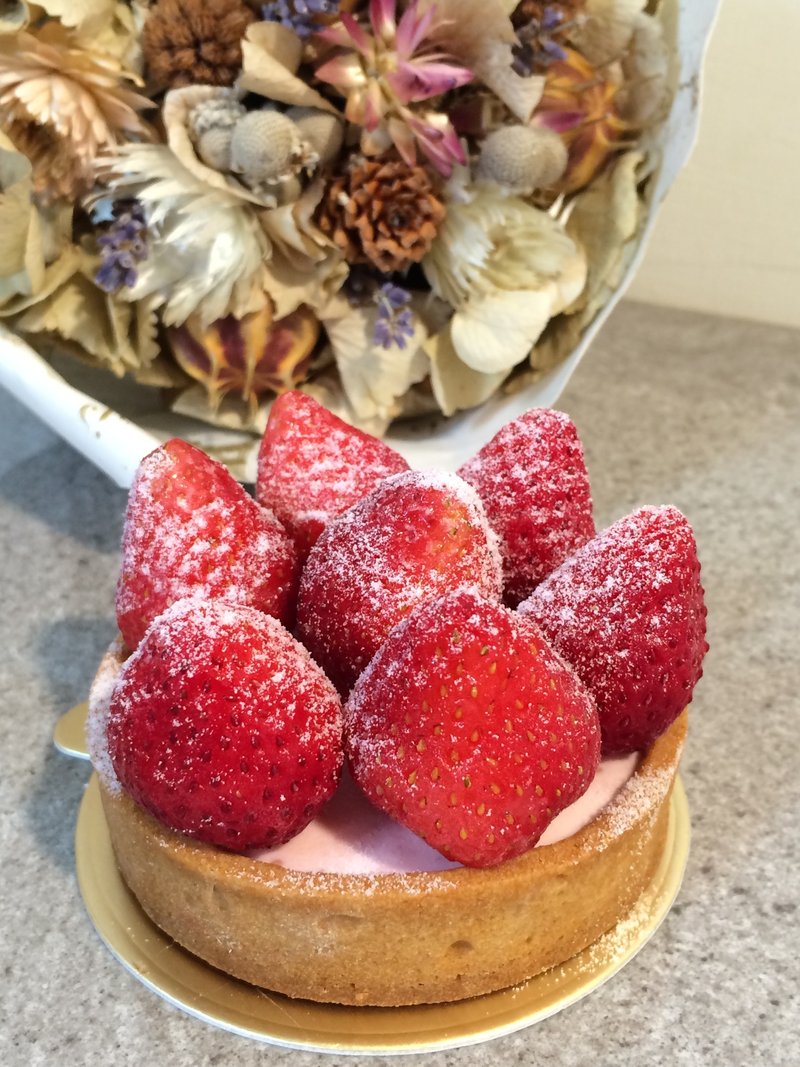 Tuxedo Cat Handmade　塔西躲猫猫 - 草莓塔 - 咸派/甜派 - 新鲜食材 红色