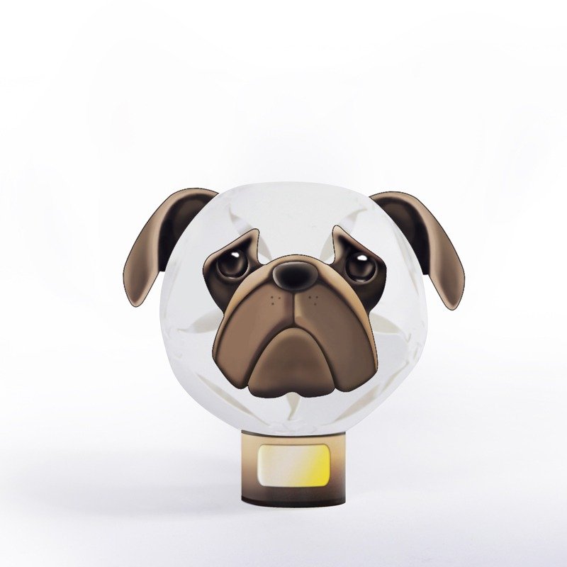 Geway｜拥瓣灯饰_动物系列小夜灯_巴哥犬_DIY_教学_圣诞节_交换礼物_生日_毕业_情人_送礼 - 其他 - 塑料 白色