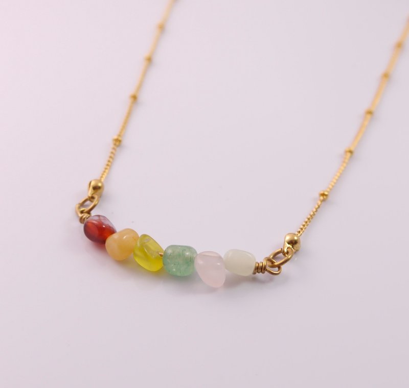 【ColorDay】糖果好心情天然石纯铜项链 - 项链 - 宝石 多色