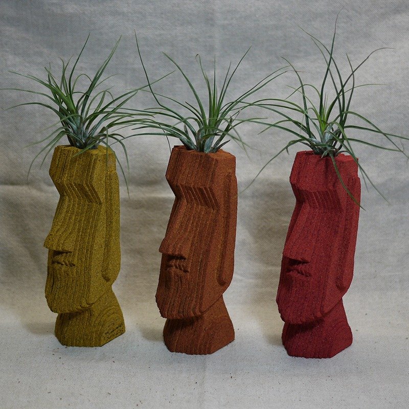 创意植栽、Moai 摩艾 巨石像、空气凤梨(多国花)、软木手作、堆叠艺术、定制化 - 摆饰 - 植物．花 多色