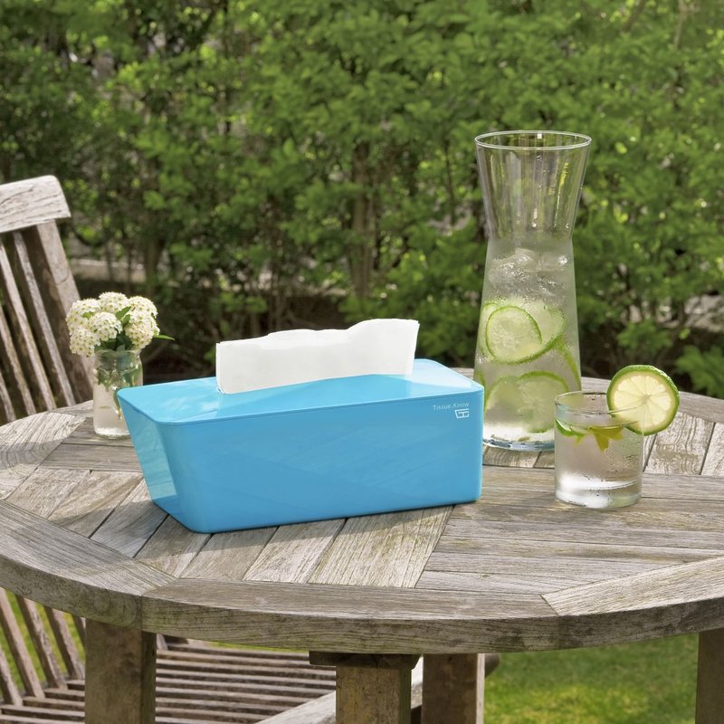 Tissue.Know自动弹升面纸盒 土耳其蓝 - 摆饰 - 塑料 蓝色