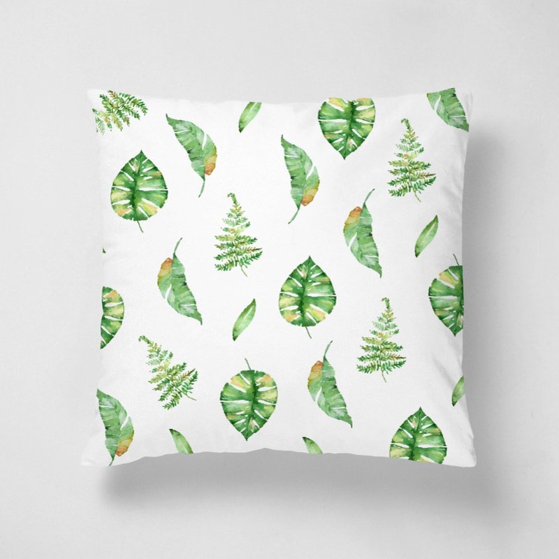 绿叶子印花 抱枕 - 枕头/抱枕 - 其他材质 绿色