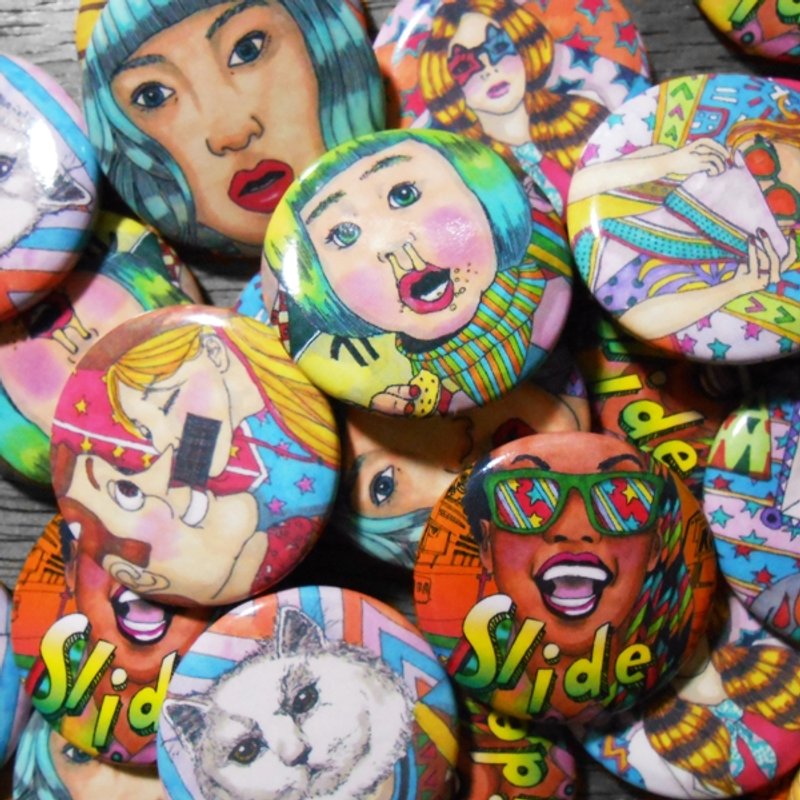 ▌手绘插画别针(共8款) - 胸针 - 塑料 多色