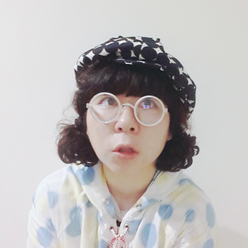 A MERRY HEART♥水玉点混血儿帽 - 帽子 - 其他材质 黑色