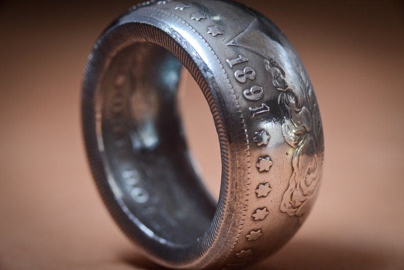 Dreamstation皮革鞄研所，美国摩根银币戒指Morgan one dollar ，嘻皮，哈雷，重机 - 戒指 - 其他金属 银色