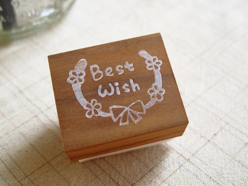 【订做一句话】花圈祝福章 订制 印章 手工 橡皮章 客制 礼物 - 其他 - 其他材质 白色