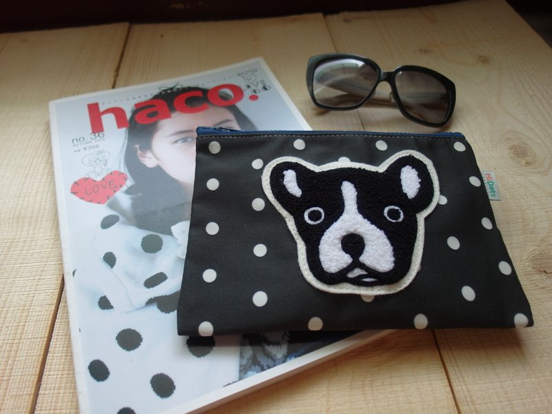 法斗拉链包 口罩收纳 笔袋 化妆包 - 化妆包/杂物包 - 棉．麻 多色