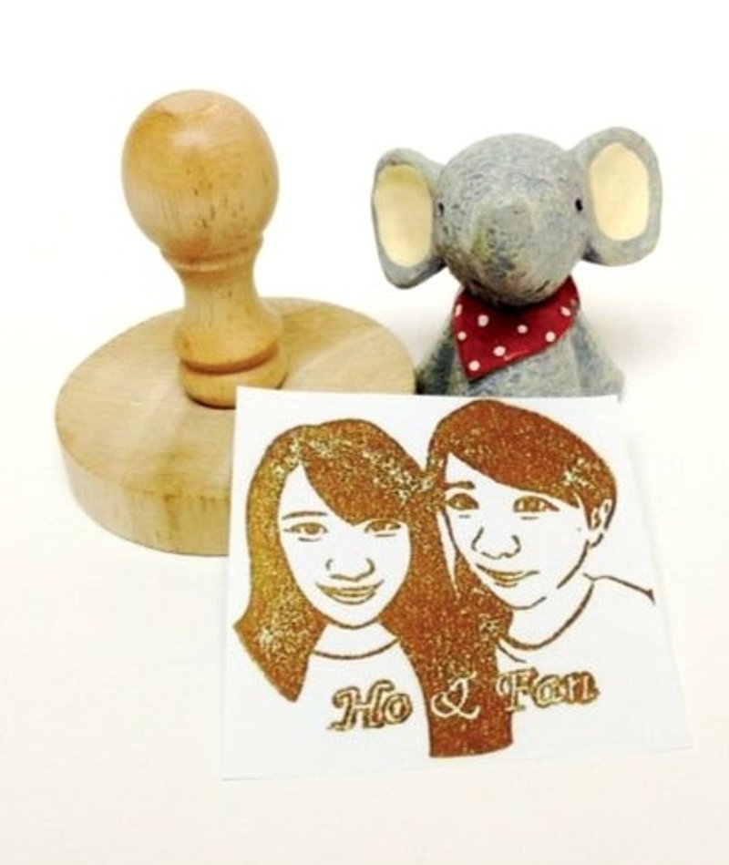 [订制]6cm大圆形木头把手专属订制印章by anSTaMP - 订制画像 - 其他材质 咖啡色