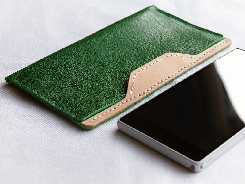 [ WeeKen 维肯 ] iPhone 6 - Forest Green 手工真皮手机保护套 - 意大利羊皮 秋冬限定款 (免费定制化刻印英文名) - 其他 - 真皮 绿色