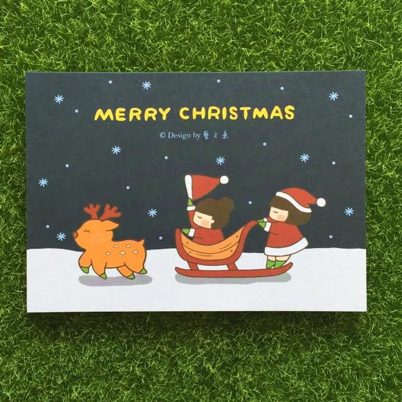 《艺之鱼》你有我在，我有你陪 圣诞节 圣诞卡 卡片 明信片 圣诞礼物 --CM002 - 卡片/明信片 - 纸 蓝色