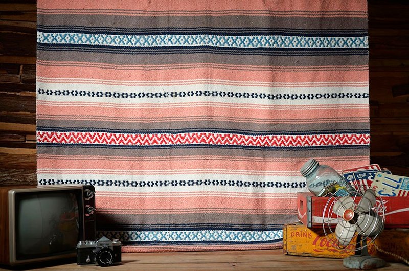 手工编织毯 - 被子/毛毯 - 棉．麻 粉红色