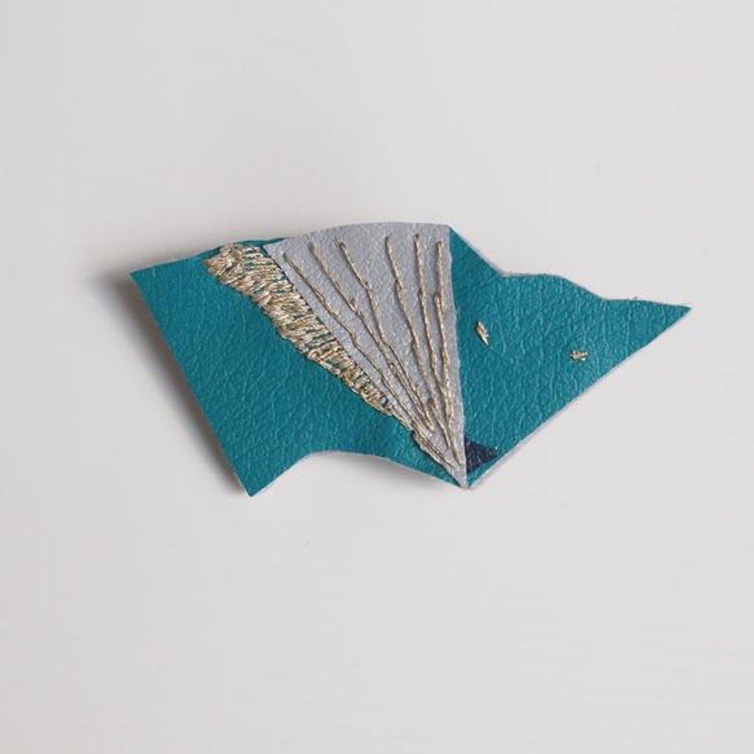 Fox Brooch 005 [Made to Order] - 胸针 - 其他材质 绿色