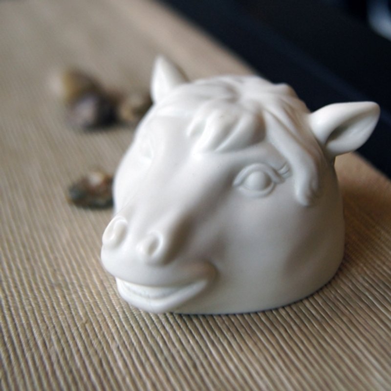 好合苑 十二生肖杯 马开运 - 茶具/茶杯 - 其他材质 白色