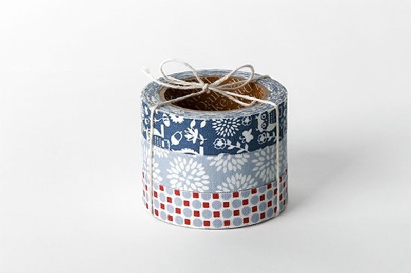 Dailylike fabric tape 北欧风布胶带(三入) 34-Owl,E2D54104 - 纸胶带 - 其他材质 蓝色