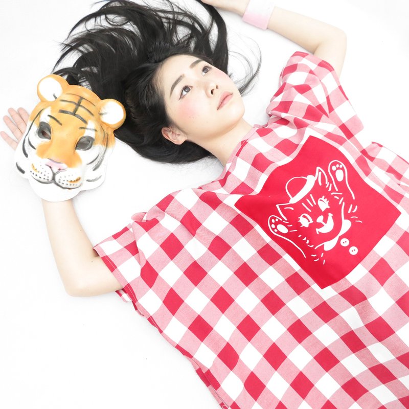 开心喵野餐服 - 女装上衣 - 其他材质 红色