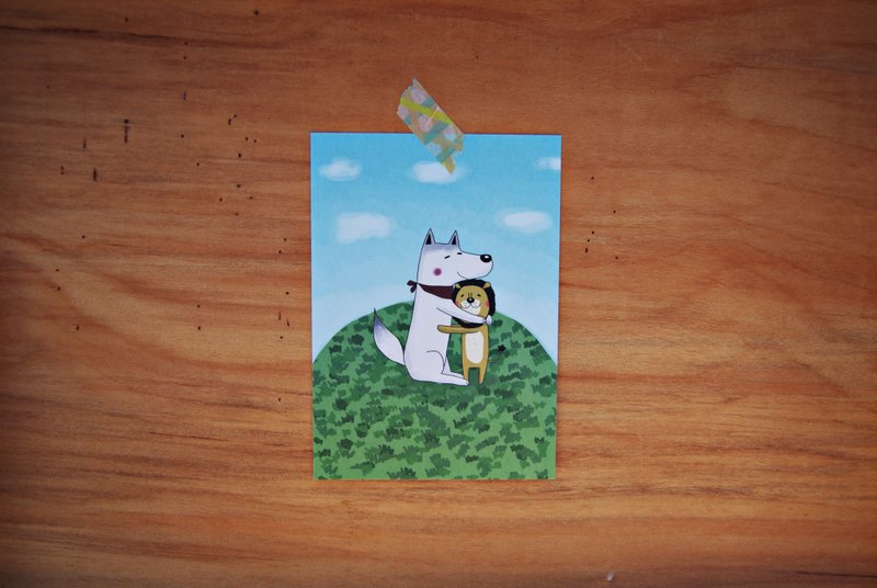 喜欢拥抱　明信片 - 卡片/明信片 - 纸 绿色