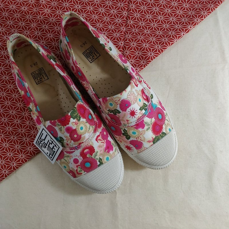 【2016の新年好-运命の靴】设计整理鞋/红花田菓菓日/尺寸24.5/只有一双/编号23 - 女款休闲鞋 - 其他材质 粉红色