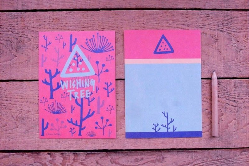 wishing tree 幸运树 明信片 - 卡片/明信片 - 纸 多色