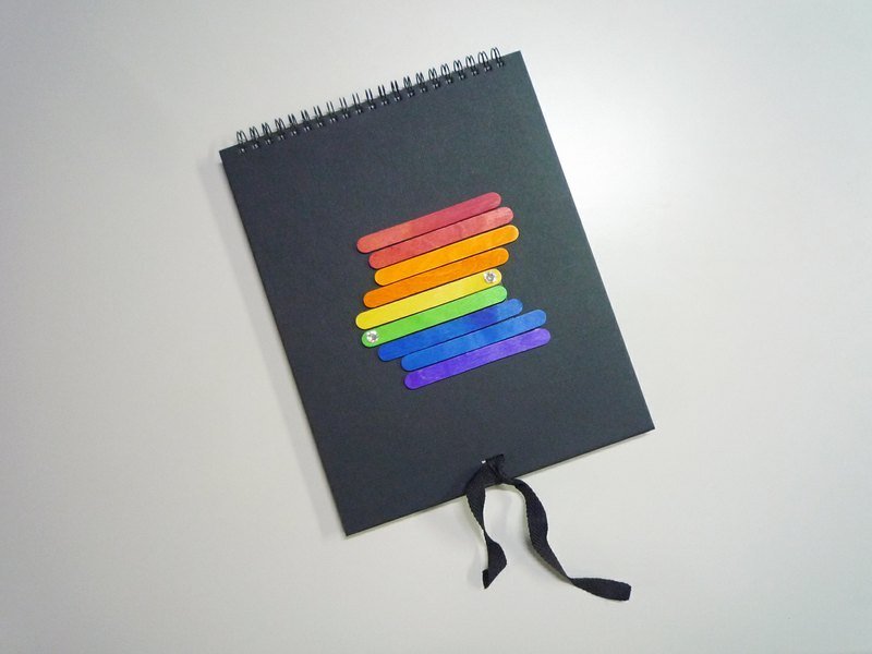 设计师手作笔记本_彩虹 - 笔记本/手帐 - 纸 多色