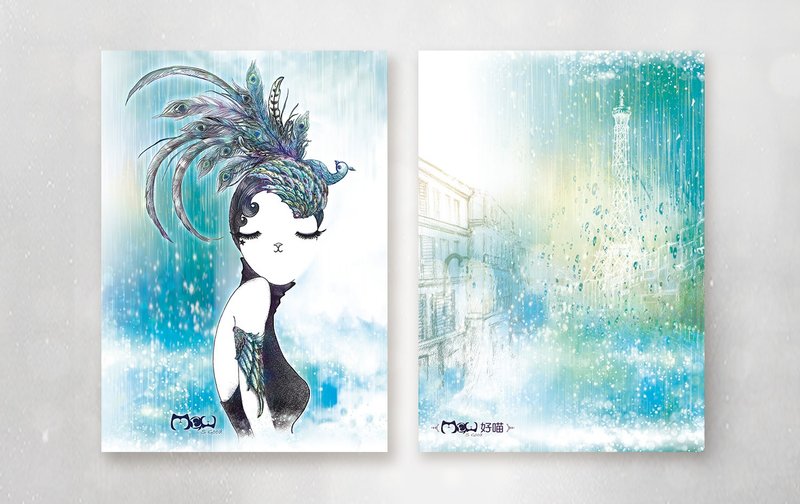 好喵 手绘明信片- 典雅时尚猫 - 卡片/明信片 - 纸 